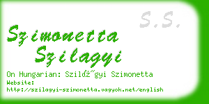 szimonetta szilagyi business card